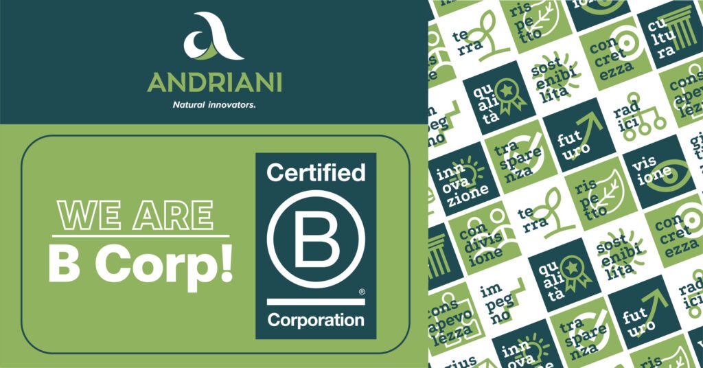 ANDRIANI SI UNISCE AL MOVIMENTO B CORP