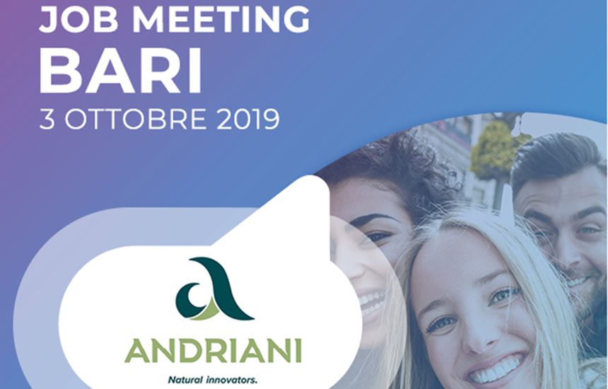 Andriani Spa sarà presente alla XVI edizione di Job Meeting Bari