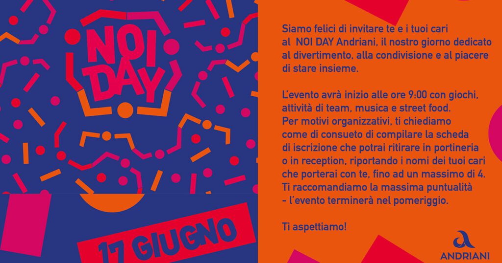 NOI DAY: ANDRIANI CELEBRA IL VALORE DELLA COLLABORAZIONE